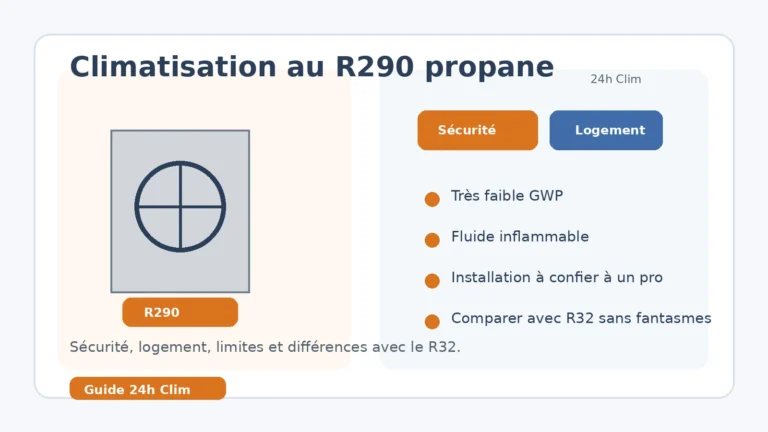 Climatisation au R290 propane en logement avec points de sécurité