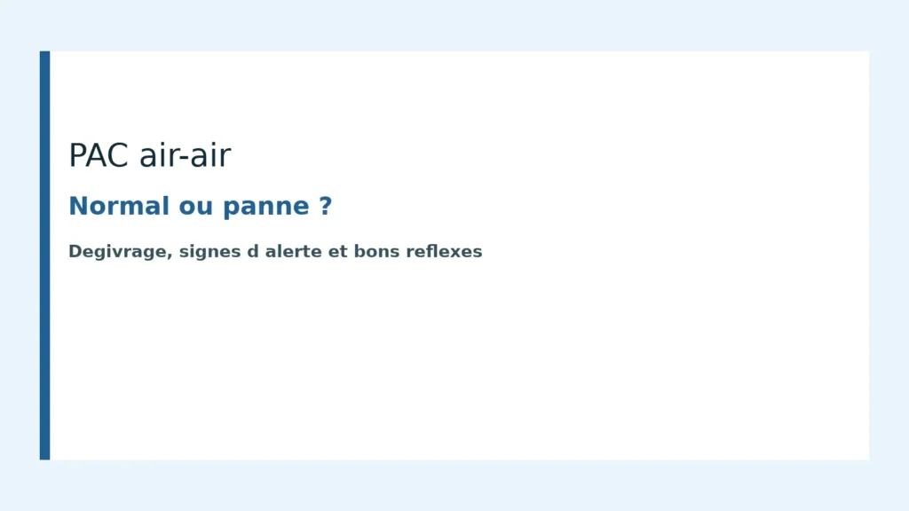 Pompe à chaleur air-air qui givre sur l'unité extérieure en hiver