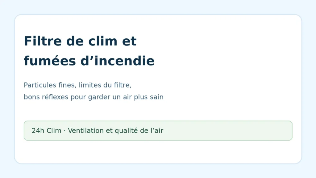 filtre de clim et fumées incendie particules fines