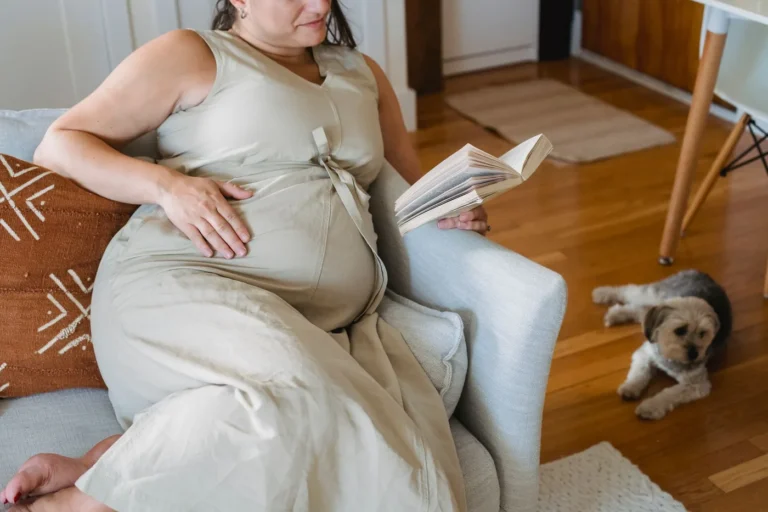 Climatisation pendant la grossesse en canicule dans un salon lumineux
