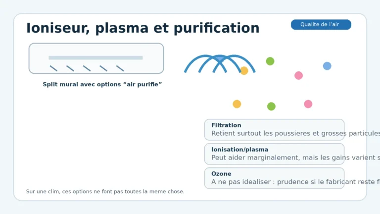 Ioniseur, plasma et purification sur une climatisation murale