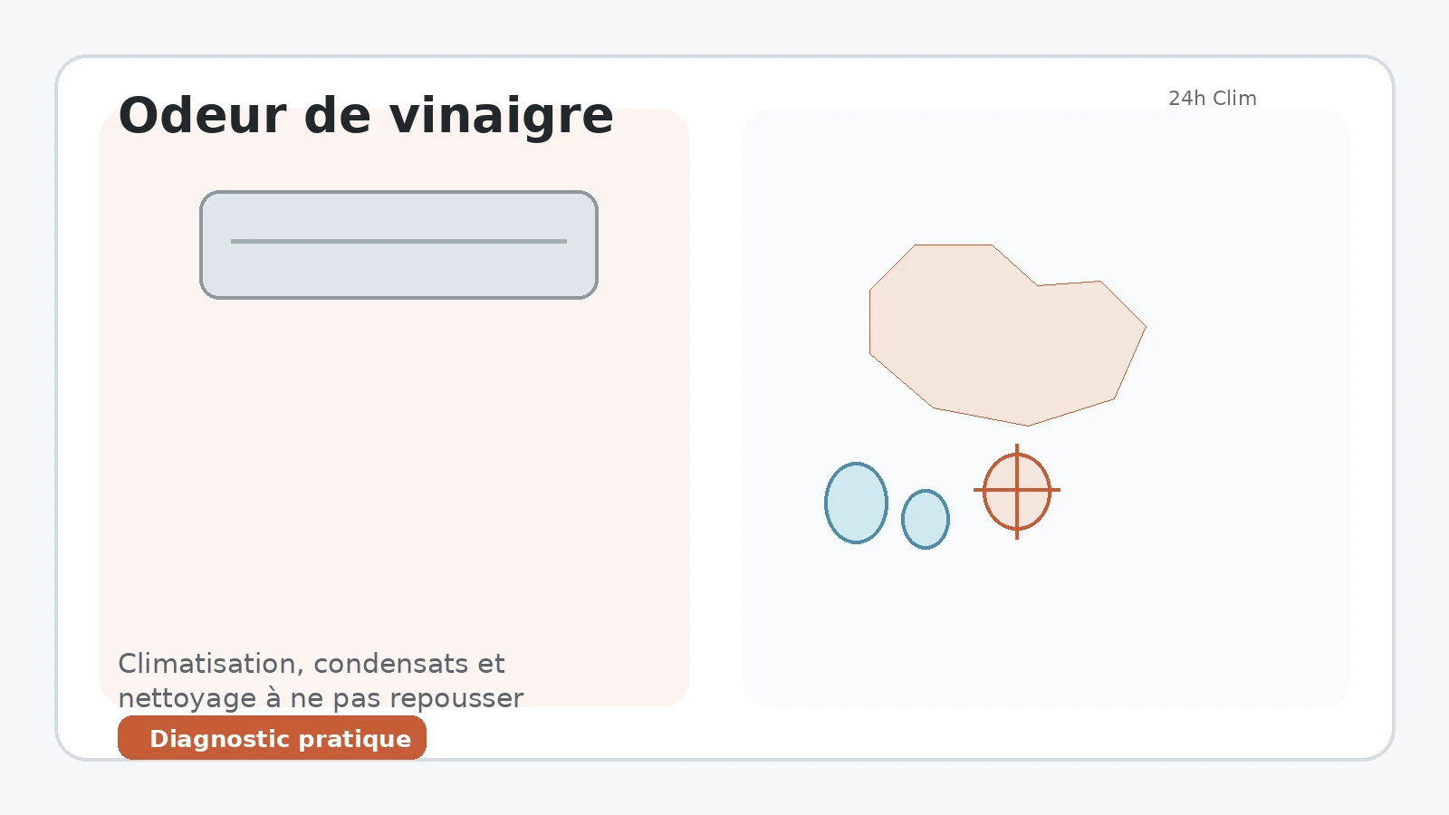 Odeur de vinaigre dans une climatisation murale et besoin de nettoyage interne
